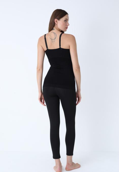 Maiou Modelator fără Cusături cu Bandă din Silicon ,Culoare Negru,Engros